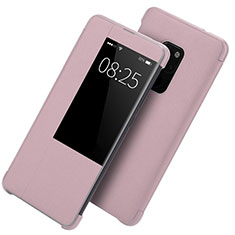 Handytasche Stand Schutzhülle Flip Leder Hülle T10 für Huawei Mate 20 X 5G Rosegold