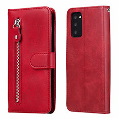 Handytasche Stand Schutzhülle Flip Leder Hülle T10 für Samsung Galaxy Note 20 5G Rot