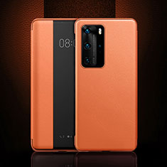 Handytasche Stand Schutzhülle Flip Leder Hülle T11 für Huawei P40 Pro Orange