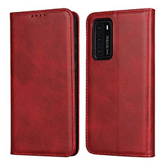 Handytasche Stand Schutzhülle Flip Leder Hülle T11 für Huawei P40 Rot