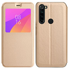 Handytasche Stand Schutzhülle Flip Leder Hülle T11 für Xiaomi Redmi Note 8 (2021) Gold