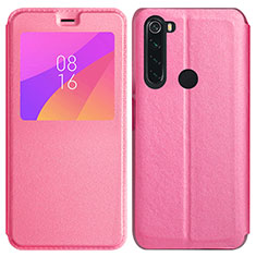 Handytasche Stand Schutzhülle Flip Leder Hülle T11 für Xiaomi Redmi Note 8 (2021) Rosa