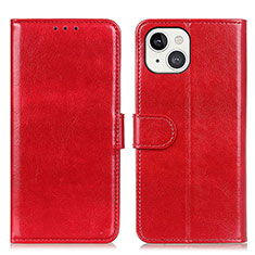 Handytasche Stand Schutzhülle Flip Leder Hülle T12 für Apple iPhone 13 Rot