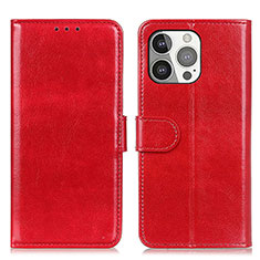 Handytasche Stand Schutzhülle Flip Leder Hülle T12 für Apple iPhone 14 Pro Max Rot