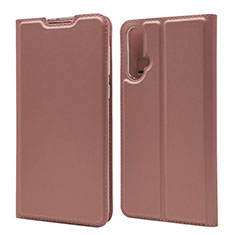 Handytasche Stand Schutzhülle Flip Leder Hülle T12 für Huawei Nova 5 Pro Rosegold