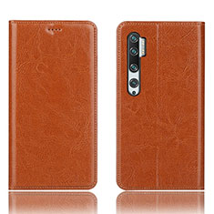 Handytasche Stand Schutzhülle Flip Leder Hülle T12 für Xiaomi Mi Note 10 Orange