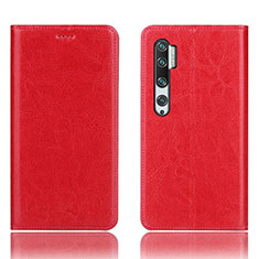 Handytasche Stand Schutzhülle Flip Leder Hülle T12 für Xiaomi Mi Note 10 Rot