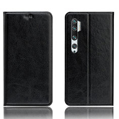 Handytasche Stand Schutzhülle Flip Leder Hülle T12 für Xiaomi Mi Note 10 Schwarz