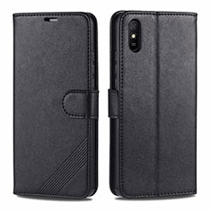 Handytasche Stand Schutzhülle Flip Leder Hülle T12 für Xiaomi Redmi 9i Schwarz