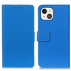 Handytasche Stand Schutzhülle Flip Leder Hülle T14 für Apple iPhone 13 Mini Blau