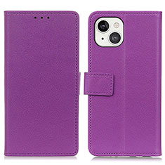 Handytasche Stand Schutzhülle Flip Leder Hülle T14 für Apple iPhone 13 Mini Violett