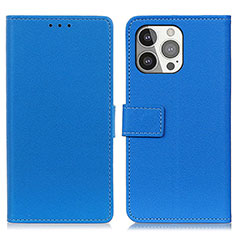 Handytasche Stand Schutzhülle Flip Leder Hülle T14 für Apple iPhone 13 Pro Max Blau