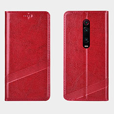 Handytasche Stand Schutzhülle Flip Leder Hülle T14 für Xiaomi Redmi K20 Rot