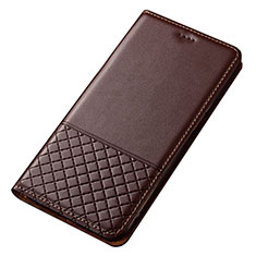 Handytasche Stand Schutzhülle Flip Leder Hülle T14 für Xiaomi Redmi Note 8 Braun