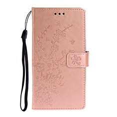 Handytasche Stand Schutzhülle Flip Leder Hülle T15 für Huawei P40 Rosegold