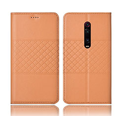 Handytasche Stand Schutzhülle Flip Leder Hülle T15 für Xiaomi Mi 9T Orange