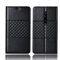 Handytasche Stand Schutzhülle Flip Leder Hülle T15 für Xiaomi Mi 9T Pro Schwarz