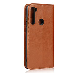 Handytasche Stand Schutzhülle Flip Leder Hülle T15 für Xiaomi Redmi Note 8 (2021) Orange