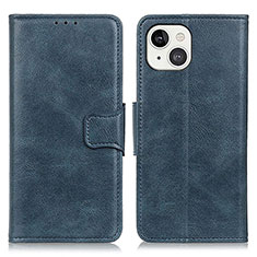 Handytasche Stand Schutzhülle Flip Leder Hülle T17 für Apple iPhone 14 Blau