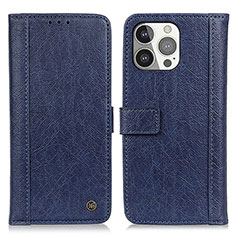 Handytasche Stand Schutzhülle Flip Leder Hülle T18 für Apple iPhone 14 Pro Blau