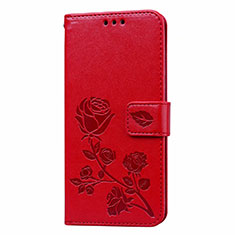 Handytasche Stand Schutzhülle Flip Leder Hülle T21 für Huawei P40 Rot