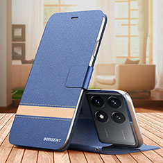 Handytasche Stand Schutzhülle Flip Leder Hülle TB1 für Xiaomi Redmi K70 5G Blau