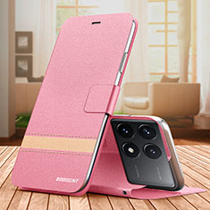 Handytasche Stand Schutzhülle Flip Leder Hülle TB1 für Xiaomi Redmi K70 Pro 5G Pink