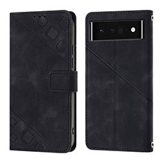 Handytasche Stand Schutzhülle Flip Leder Hülle Y01B für Google Pixel 6 Pro 5G Schwarz