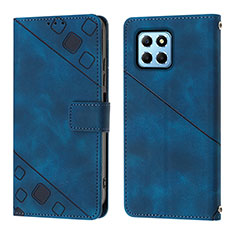 Handytasche Stand Schutzhülle Flip Leder Hülle Y01B für Huawei Honor X6 Blau