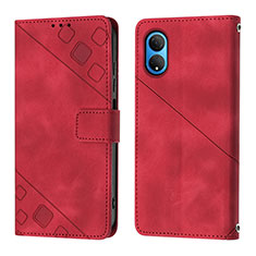 Handytasche Stand Schutzhülle Flip Leder Hülle Y01B für Huawei Honor X7 Rot