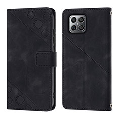 Handytasche Stand Schutzhülle Flip Leder Hülle Y01B für Huawei Honor X8 4G Schwarz