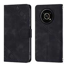 Handytasche Stand Schutzhülle Flip Leder Hülle Y01B für Huawei Honor X9 5G Schwarz