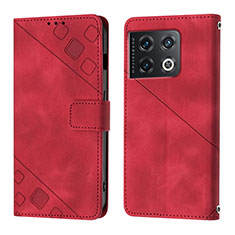 Handytasche Stand Schutzhülle Flip Leder Hülle Y01B für OnePlus 10 Pro 5G Rot