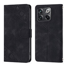 Handytasche Stand Schutzhülle Flip Leder Hülle Y01B für OnePlus 10T 5G Schwarz