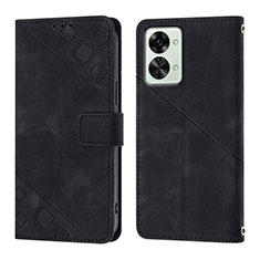 Handytasche Stand Schutzhülle Flip Leder Hülle Y01B für OnePlus Nord 2T 5G Schwarz