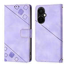 Handytasche Stand Schutzhülle Flip Leder Hülle Y01B für OnePlus Nord CE 3 5G Violett