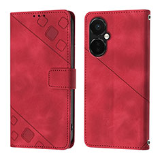 Handytasche Stand Schutzhülle Flip Leder Hülle Y01B für OnePlus Nord N30 5G Rot