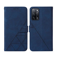 Handytasche Stand Schutzhülle Flip Leder Hülle Y01B für Oppo A53s 5G Blau