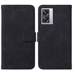 Handytasche Stand Schutzhülle Flip Leder Hülle Y01B für Oppo A56S 5G Schwarz