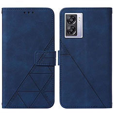 Handytasche Stand Schutzhülle Flip Leder Hülle Y01B für Oppo A57 5G Blau