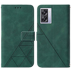 Handytasche Stand Schutzhülle Flip Leder Hülle Y01B für Oppo A57 5G Grün