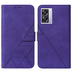 Handytasche Stand Schutzhülle Flip Leder Hülle Y01B für Oppo A57 5G Violett