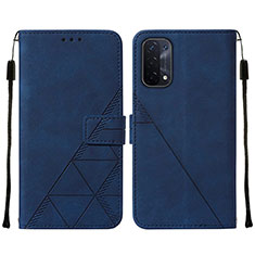 Handytasche Stand Schutzhülle Flip Leder Hülle Y01B für Oppo A93 5G Blau