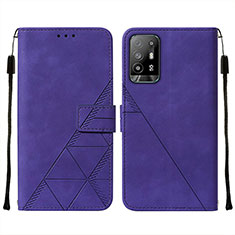 Handytasche Stand Schutzhülle Flip Leder Hülle Y01B für Oppo A94 5G Violett