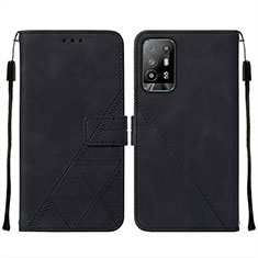 Handytasche Stand Schutzhülle Flip Leder Hülle Y01B für Oppo F19 Pro+ Plus 5G Schwarz