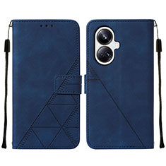 Handytasche Stand Schutzhülle Flip Leder Hülle Y01B für Realme 10 Pro+ Plus 5G Blau