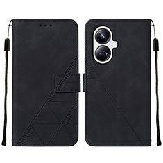 Handytasche Stand Schutzhülle Flip Leder Hülle Y01B für Realme 10 Pro+ Plus 5G Schwarz