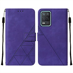 Handytasche Stand Schutzhülle Flip Leder Hülle Y01B für Realme 8 5G Violett