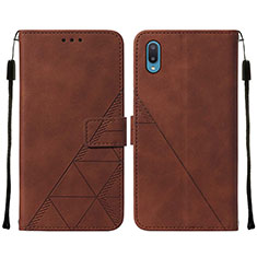 Handytasche Stand Schutzhülle Flip Leder Hülle Y01B für Samsung Galaxy A02 Braun