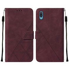 Handytasche Stand Schutzhülle Flip Leder Hülle Y01B für Samsung Galaxy A02 Fuchsie